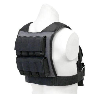 55lbs Adjustable Weighted Training Vest Back